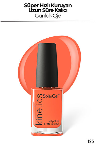 kinetics SolarGel Günlük Oje - Uzun Süre Kalıcı, Yoğun Pigment | #195 PİNKY W...