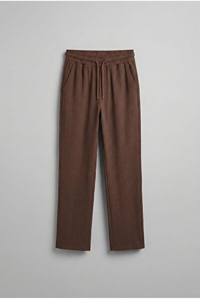 ablukaonline بدلة رياضية رجالية مريحة ذات قصة فضفاضة باللون البني