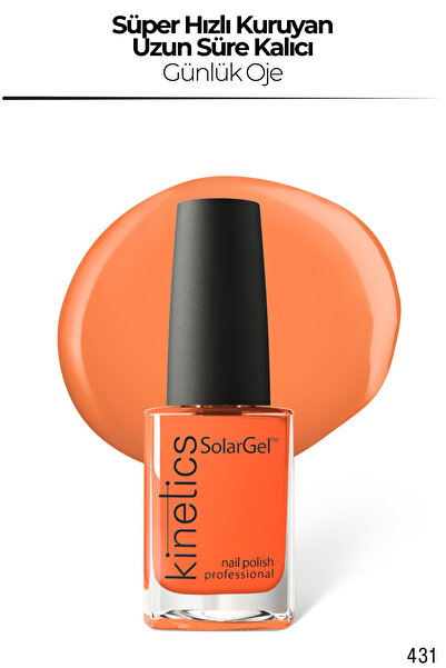 kinetics SolarGel Günlük Oje - Uzun Süre Kalıcı, Yoğun Pigment | #431 FLAME F...