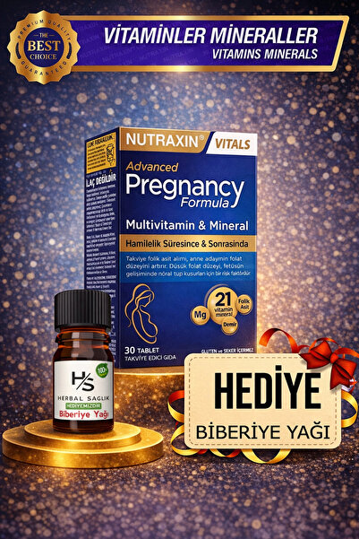 Nutraxin Pregnancy Formula -(21 Vitamin&Mineral) 30 Adet Tablet