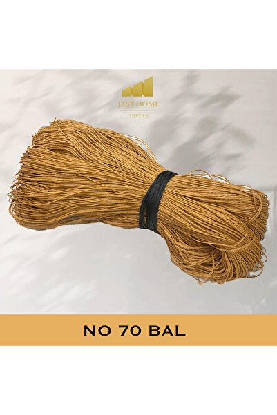 Jast Textile Kağıt ip Örgü ip 500 Gr , 70 No Bal renk Yumuşak Kolay Örüm