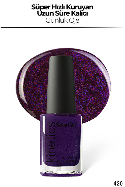kinetics SolarGel Günlük Oje - Uzun Süre Kalıcı, Yoğun Pigment | #420 PARTYHO...