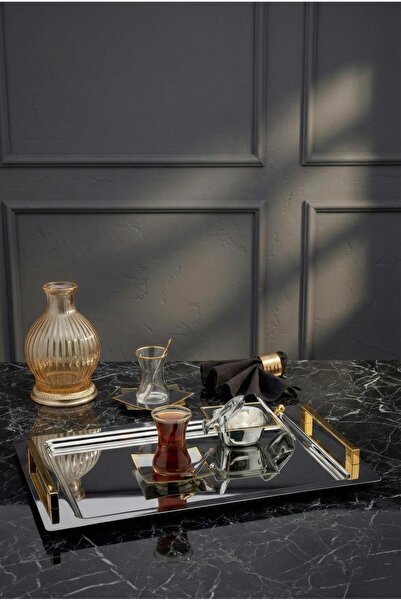 ÖZLİFE Rodi̇ 40 Piece Tea Set Sade Gold