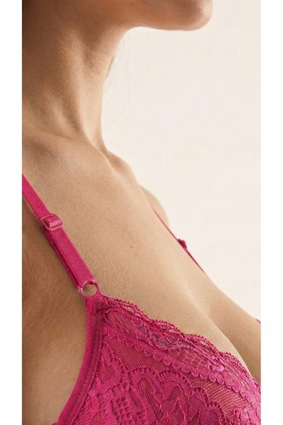 DE JUMO Women's Push up Top Bottom Bra Set