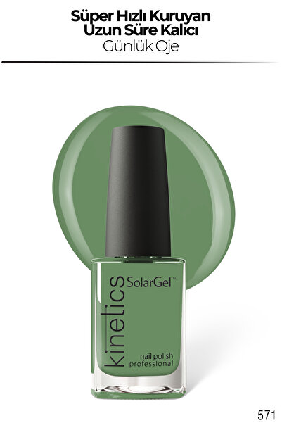 kinetics SolarGel Günlük Oje - Uzun Süre Kalıcı, Yoğun Pigment | #571 VERDANT...