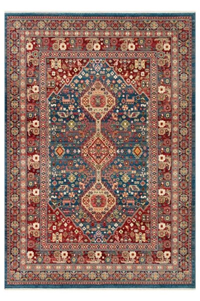 akbel halı & yatak exclusive home design Kybele Kyb 05 Navy Kırmızı Klasik Yı...