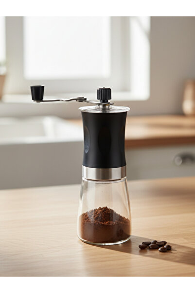 Tohana مطحنة القهوة المنزلية من أوبي، وعاء زجاجي لمطحنة القهوة ومطحنة سيراميك