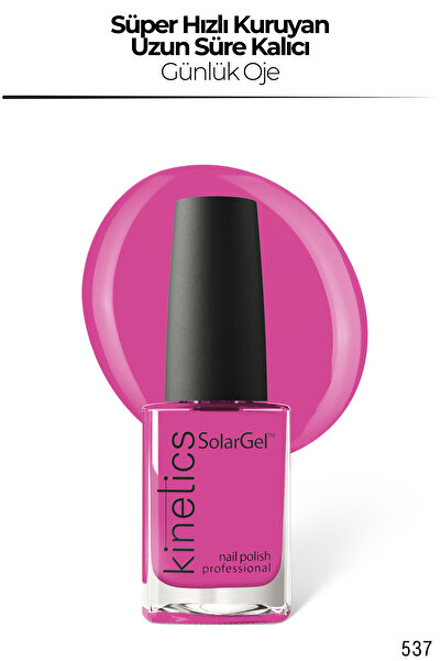 kinetics SolarGel Günlük Oje - Uzun Süre Kalıcı, Yoğun Pigment | #537 MAGENTA...