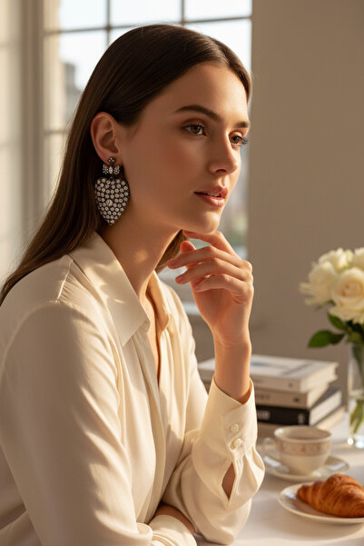 FAYRA ACCESSORIES أقراط على شكل طائر السنونو والقلب