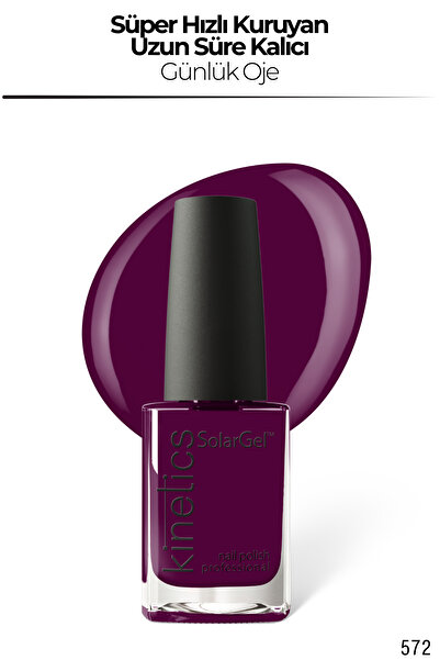 kinetics SolarGel Günlük Oje - Uzun Süre Kalıcı, Yoğun Pigment | #572 NOBLE F...