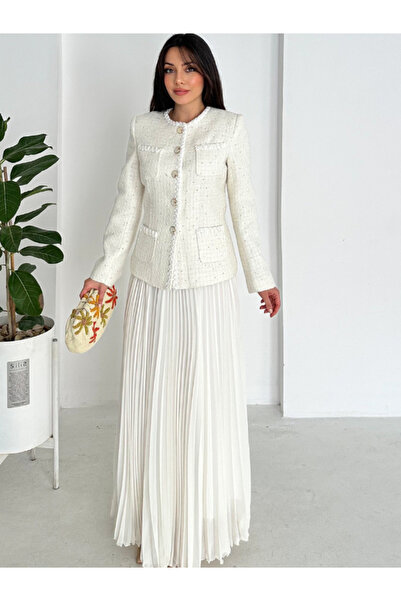 VUNTAL Луксозен комплект от две части с плисирана пола