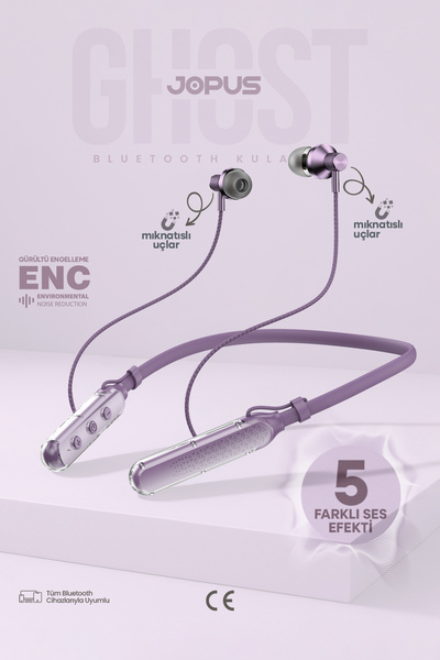 Jopus Ghost Boyun Askılı HD Ses Kaliteli Ses Değiştirme Modlu v5.3 Kablolu Bl...
