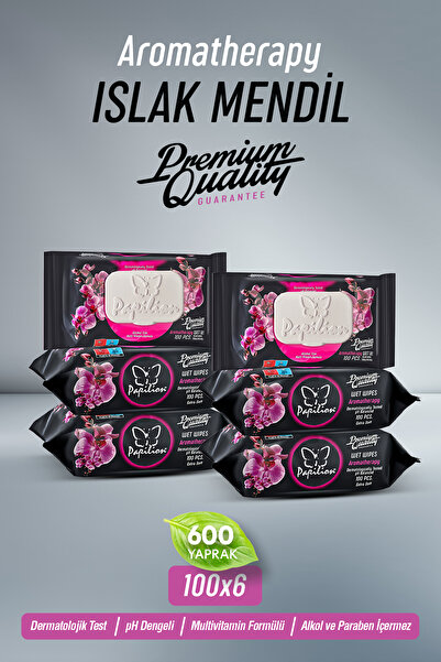 Papilion Premium Aroma Terapi Ekstra Soft Islak Havlu 100x6 - 600 Yaprak