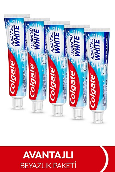 Colgate Gelişmiş Beyazlık Beyazlatıcı Diş Macunu 50 ml X5 Adet