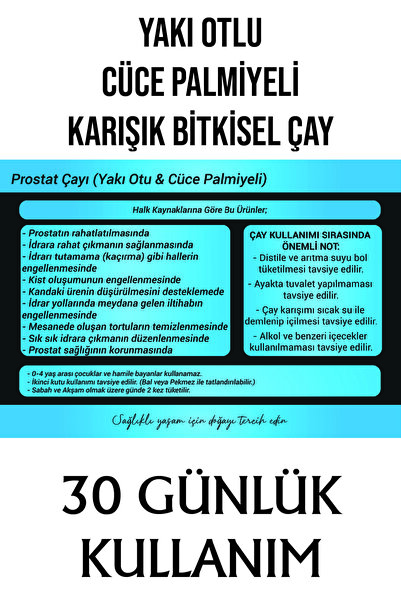 Yöresel Bahçem Moxa Herb Dwarf Palm Mixed Herbal Tea 120 Gr