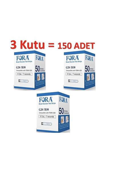 FORA G20 Şeker Stripi Çubuğu 3 Kutu 150 Adet