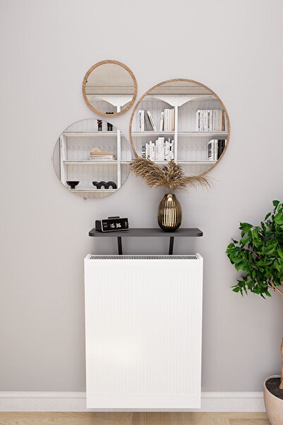 Mirobi Soravel Petek Üstü Uçan Raf Dresuar Kalorifer Peteği Rafı 60 X 18 Cm A...