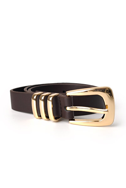 Ecrou Square Buckle Belt Bitter Brown