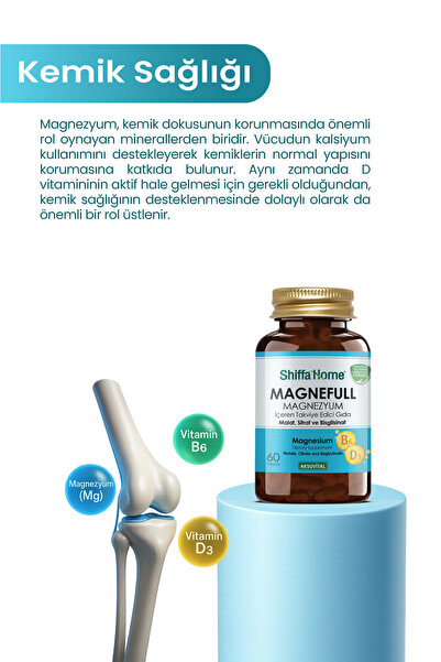 Shiffa Home Magnefull 60 Tablet - Magnezyum Sitrat Malat Bisglisinat