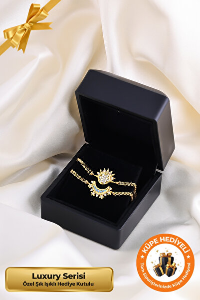 Lucente Jewellery Işıklı Hediye Kutulu 925 Ayar Gümüş Kaplama Sevgililer Günü...