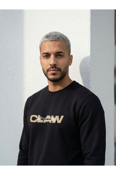 CLAW UP WORK ОВЕРСАЙЗ БЕЙСИК СУИТ | BLACKOUT PRINTED (Унисекс памучна мека те...