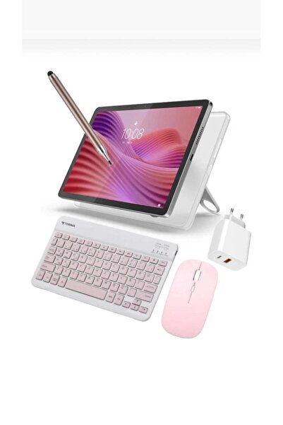 LENOVO Tab M10 4GB RAM 128 GB HAFIZA 10.1"İNCH GRİ TABLET+ŞEFFAF KILIF+PEMBE ...