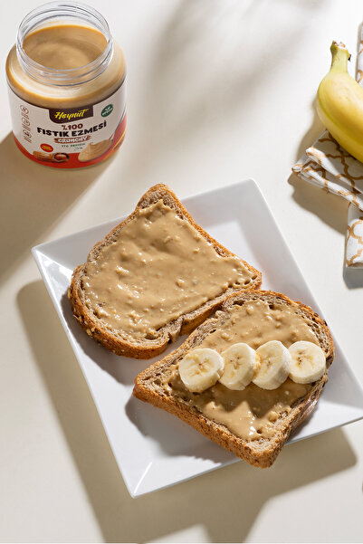 HEYNUT Şeker ilavesiz %100 Fıstık Ezmesi (Parçacıklı Kıvam) 350gr