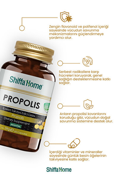 Aksu Vital Shiffa Home Propolis 60 Kapsül