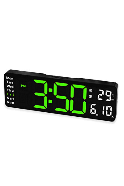 Mihai Electronic wall/table clock RD A322 32cm green display