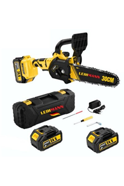 BASE Drujba electrica LEIHMANN lama 30CM cu 2 acumulatori 24V 5AH galben cu n...