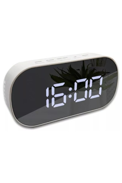 Mihai Ceas electronic A118 design modern afisaj LCD alb