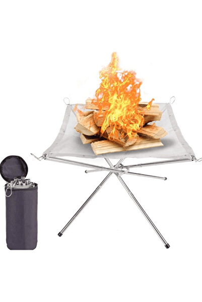 China Gratar pliabil pentru camping cu plasa din otel inoxidabil