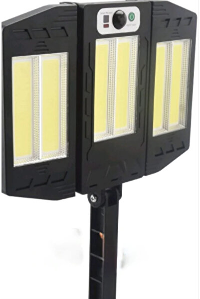 Tai Lampa Solara Tripla 6 Led Cob Cu Senzor De Miscare Telecomanda