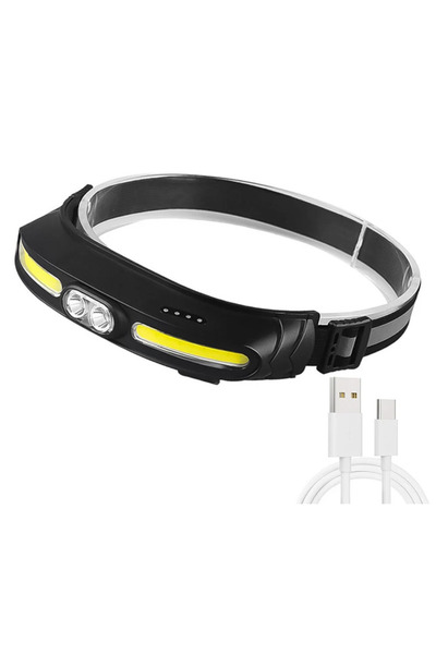 Alex Lanternă frontală cu 5 moduri de funcționare, lumină albă și roșie CH500...