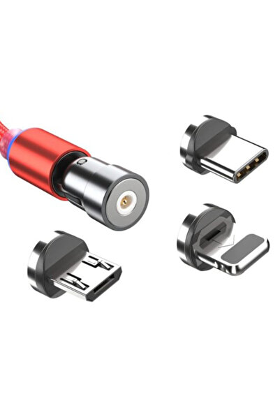 MANDU Cablu magnetic 3 in 1 incarcare si transfer date telefon Lightning Micr...