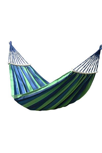 OEM Hamac de gradina pentru o persoana multicolor 190x80 cm cu bara lemn 40 cm