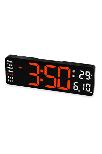 Mihai Electronic wall/table clock RD A323 32cm orange display