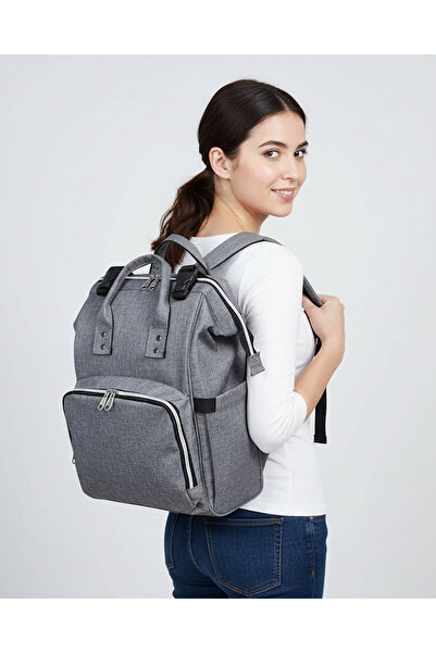 bebegen Gray Mother Baby Backpack