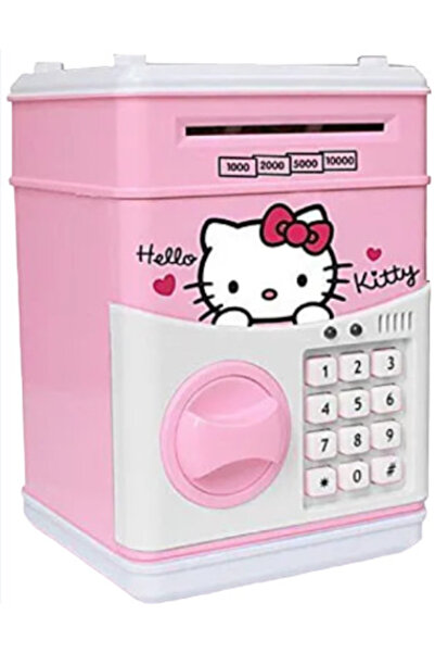 BASHAR Pușculiță pentru copii cu funcție de cod PIN ATM și seif Hello Kitty r...