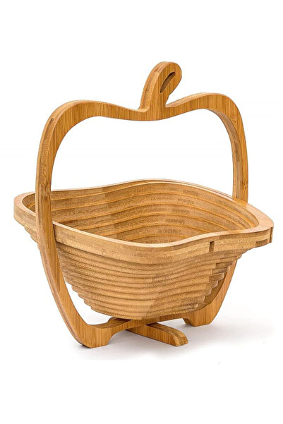 MANDU Cos de fructe pliabil in forma de mar din bambus