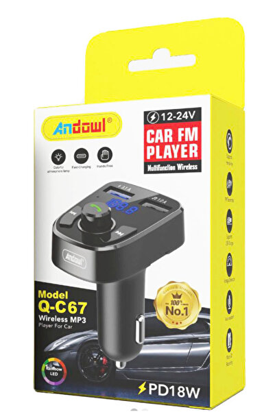 Mihai Modulator FM Bluetooth și încărcător auto 12V/24V cu 2 porturi USB Q C6...