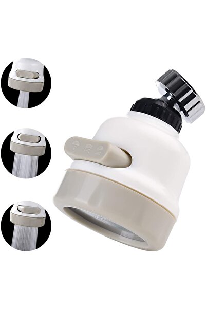 OEM Set 2 CAP Robinet 2 in 1 cu buton WHITE 360 universal