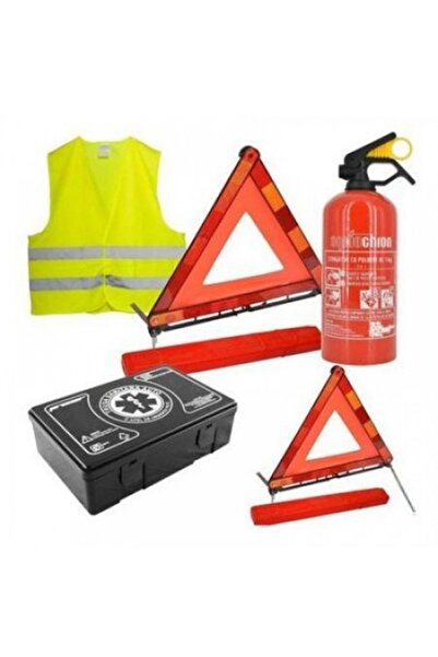 OEM Kit Siguranta Auto : 1 X Trusa Medicala 2 x Triunghi Reflectorizant 1 X V...