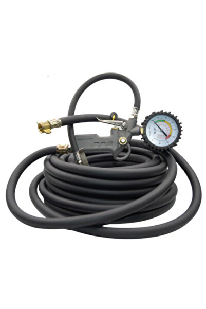 auto Furtun GROS pentru umflat roti cu manometru 13m