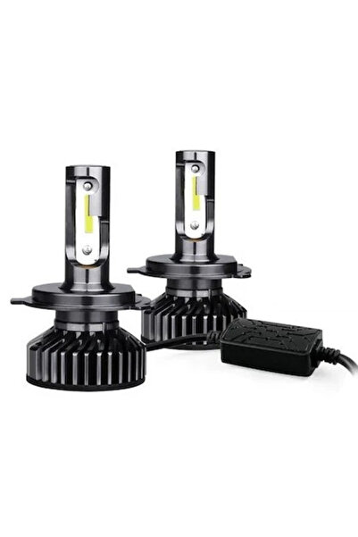 Ruan Set 2 Lampi LED V80 H4 auto canbus cu doua faze putere 200W temperatura ...