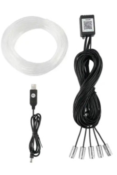 Tai Banda led auto fibra optica cu bluetooth