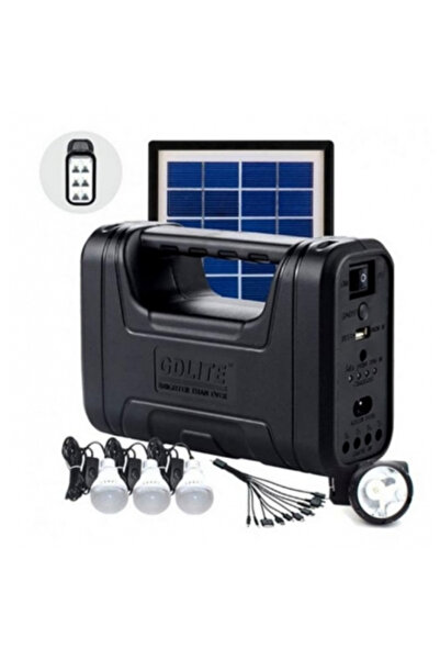 XL Kit solar GD-Lite 1 dotat cu dispozitive USB cu 3 becuri LED + acumulator ...