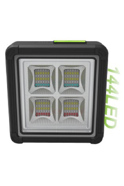 MİKİ Proiector 144 LED Solar cu Baterie GD-2206A 4 Moduri de Iluminare 100W