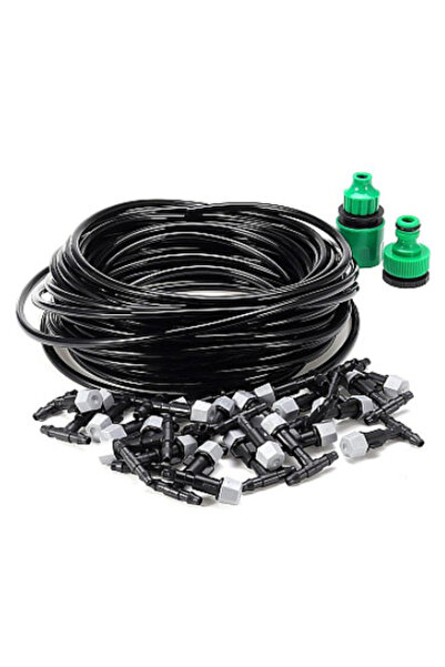 MANDU Kit de răcire pentru terasă cu vapori de apă, furtun de 10 m și 10 duze