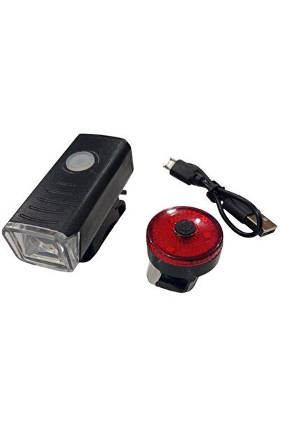 PRİZE Set far si stop pentru bicicleta HY028 cu incarcare USB